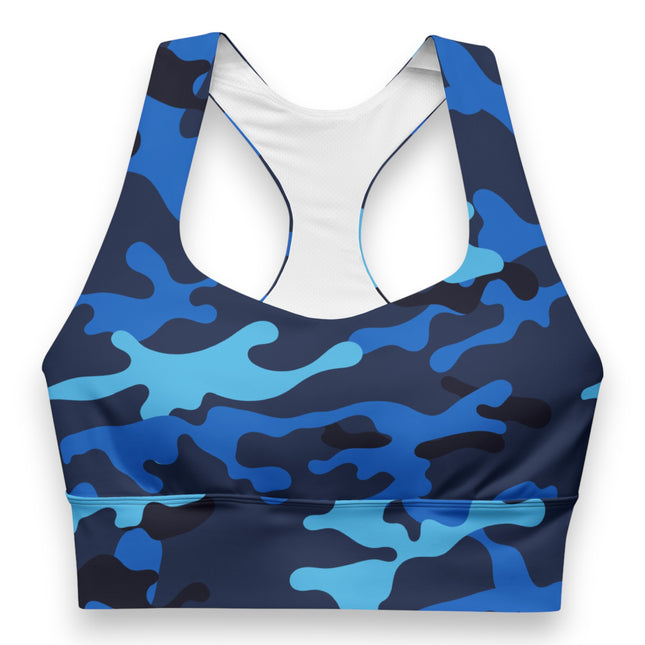 Midnight Marine Sport Camo Longline Sports Bra