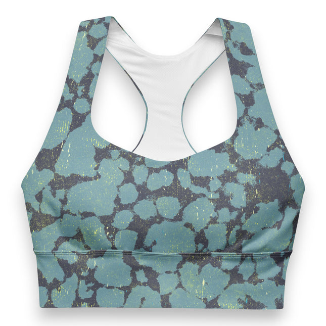 Cyan Topaz Longline Sports Bra