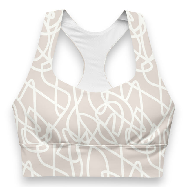 Ivory Doodle Longline Sports Bra