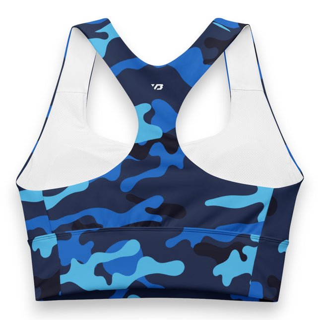 Midnight Marine Sport Camo Longline Sports Bra