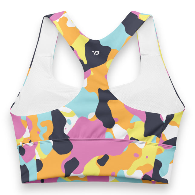 Sunset Mirage Camo Longline Sports Bra