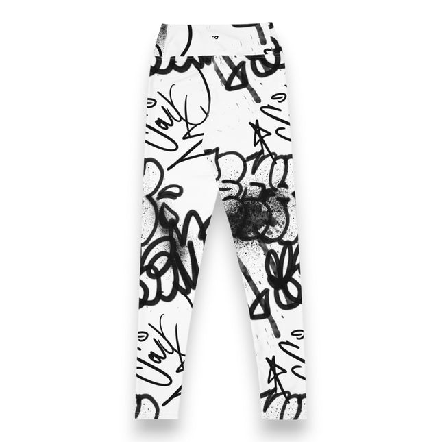 Urban Noir Graffiti High-Waisted Leggings