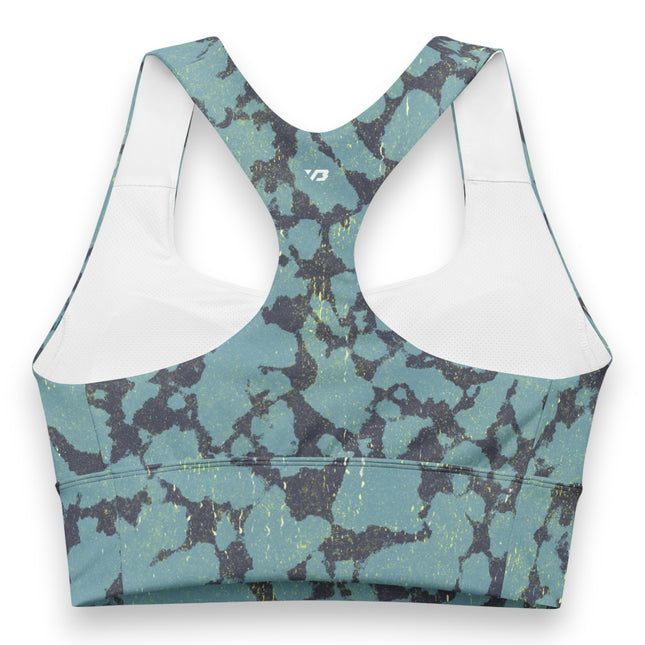 Cyan Topaz Longline Sports Bra