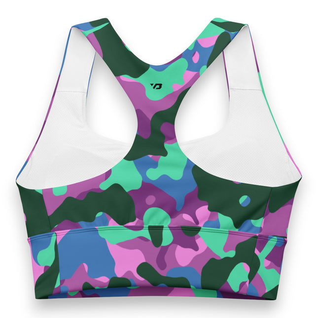 Mystic Mint Camo Longline Sports Bra