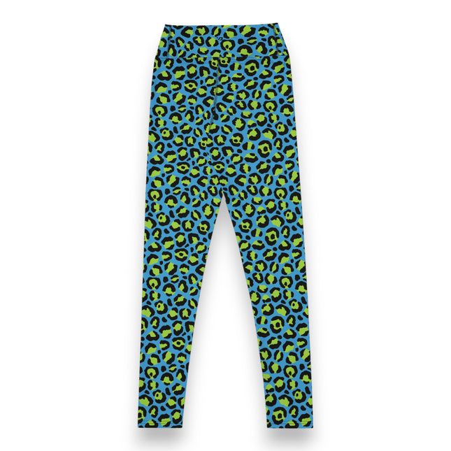 Neon Lagoon Leopard High-Waisted Leggings