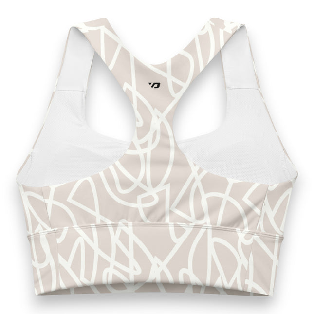 Ivory Doodle Longline Sports Bra