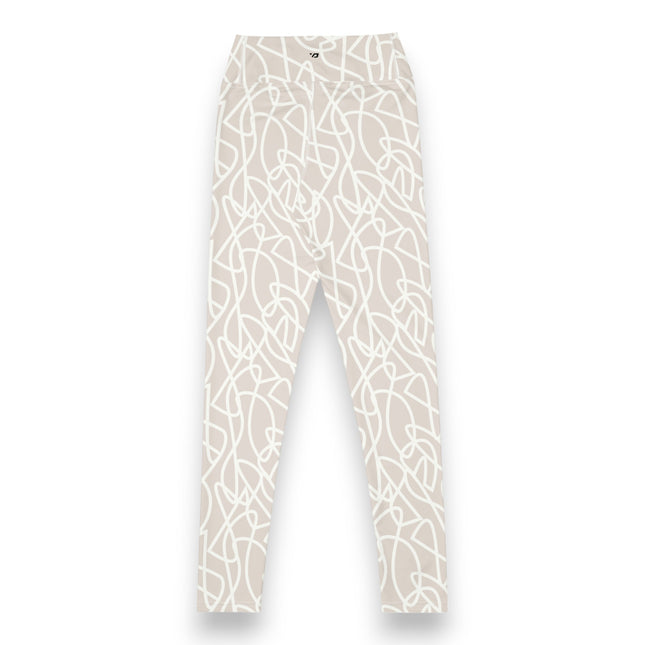 Ivory Doodle High-Waisted Leggings