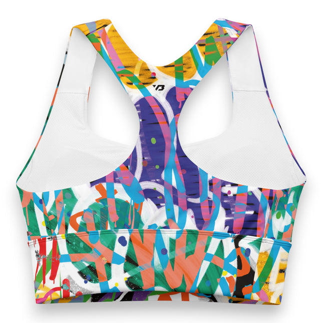 Kaleido Graffiti Longline Sports Bra