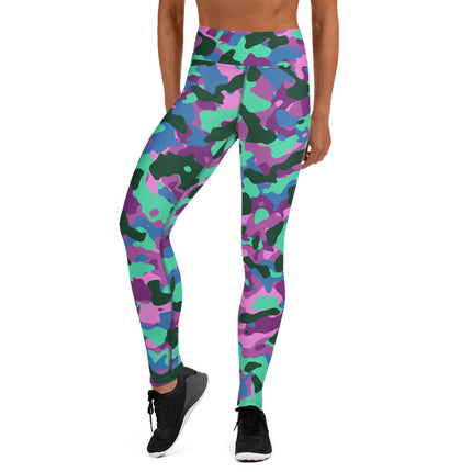 Leggings de cintura alta con estampado de camuflaje Mystic Mint