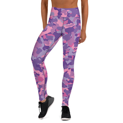 Leggings de cintura alta con estampado de camuflaje Plum Paradise 