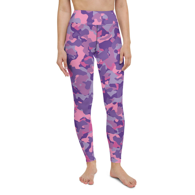 Leggings de cintura alta con estampado de camuflaje Plum Paradise 