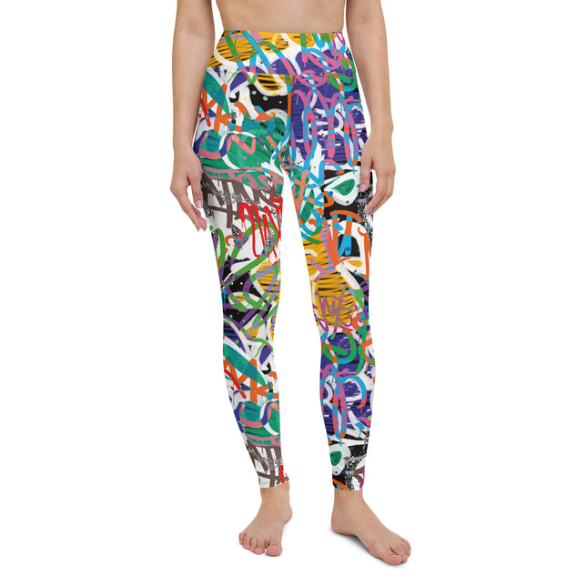 Kaleido Graffiti High-Waisted Leggings