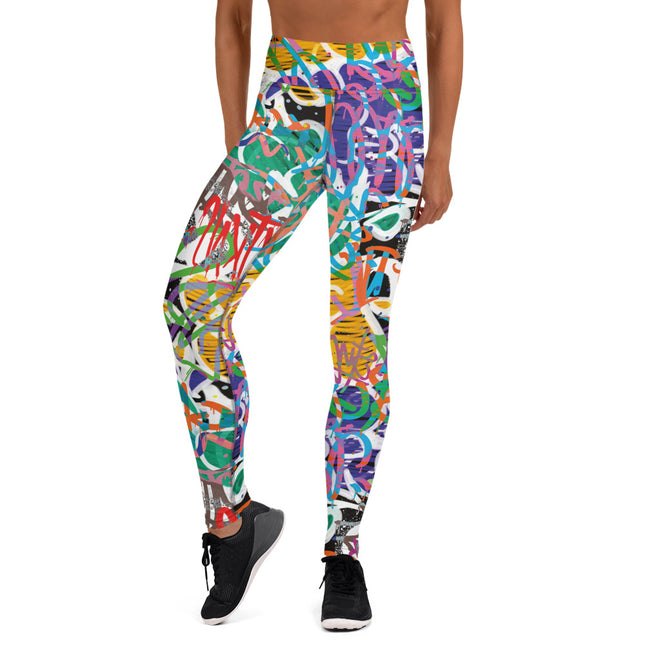 Kaleido Graffiti High-Waisted Leggings