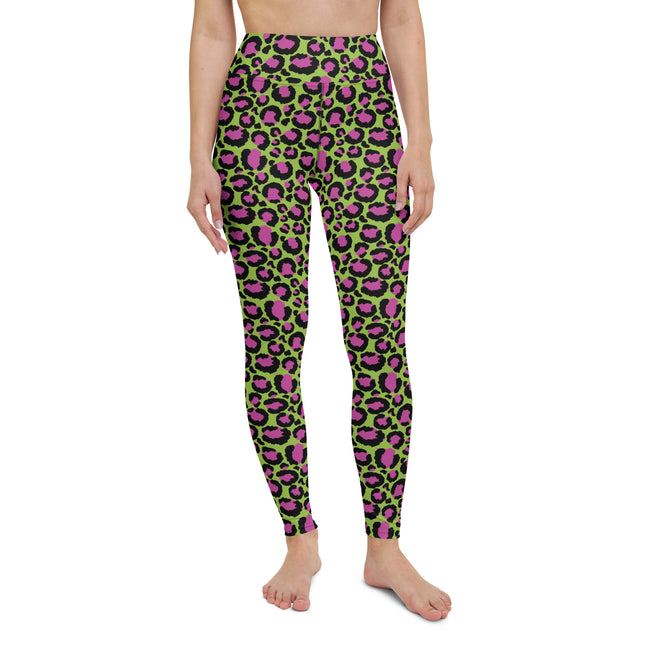 Lime Zest Leopard High-Waisted Leggings