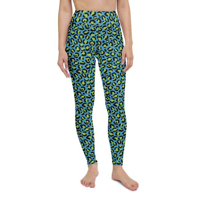 Neon Lagoon Leopard High-Waisted Leggings