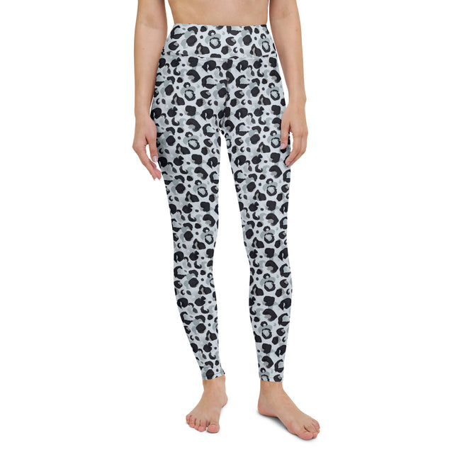 Snow Bloom Leopard High-Waisted Leggings