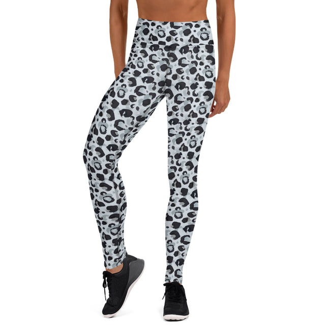 Snow Bloom Leopard High-Waisted Leggings