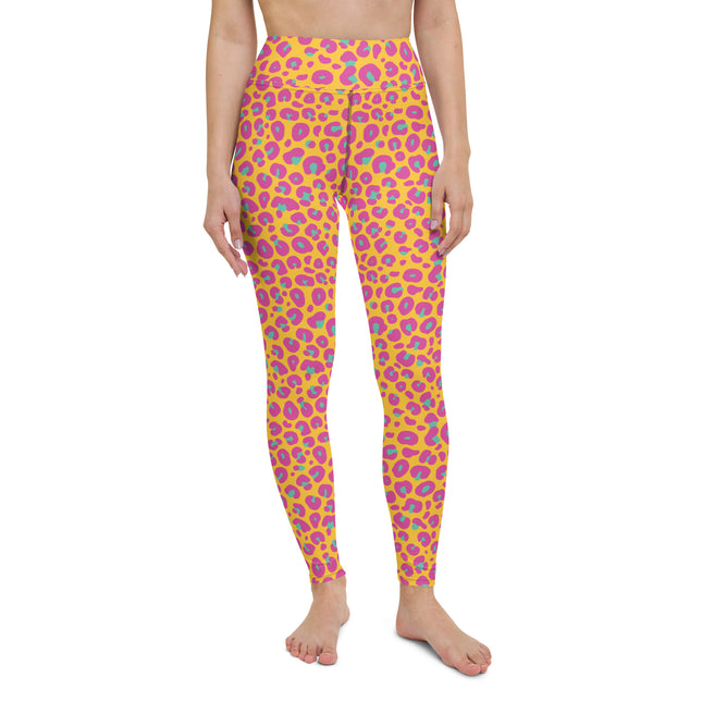 Sunset Leopard High-Waisted Yoga Leggings