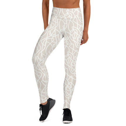 Ivory Doodle High-Waisted Leggings