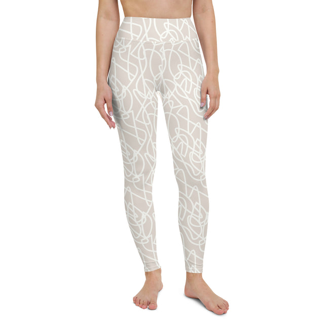 Ivory Doodle High-Waisted Leggings