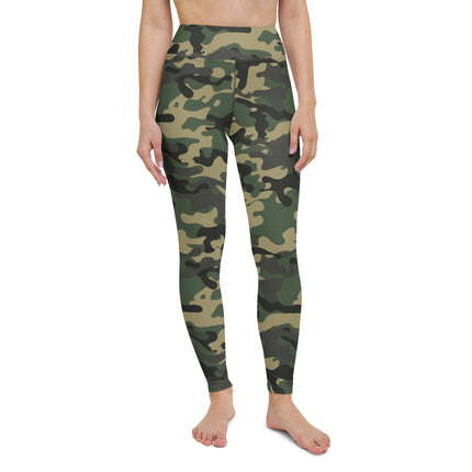 Leggings deportivos de cintura alta con diseño camuflado Jungle Jade