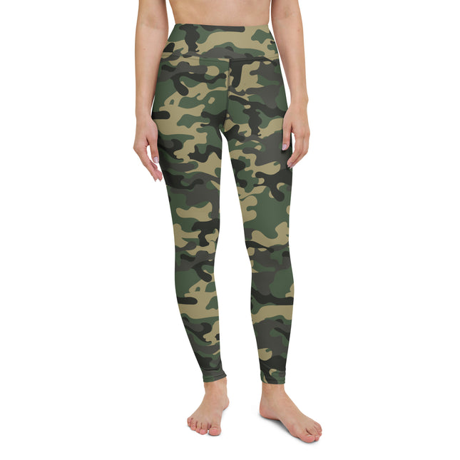 Leggings deportivos de cintura alta con diseño camuflado Jungle Jade