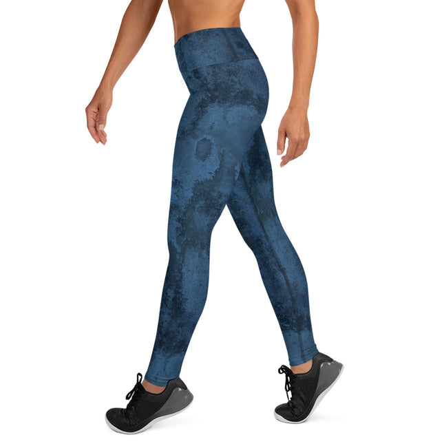 Navy Grunge High-Waisted Leggings