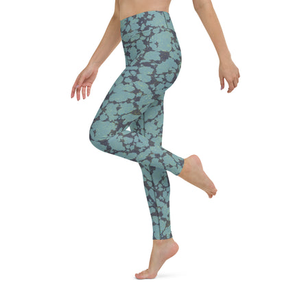 Leggings de cintura alta color topacio cian