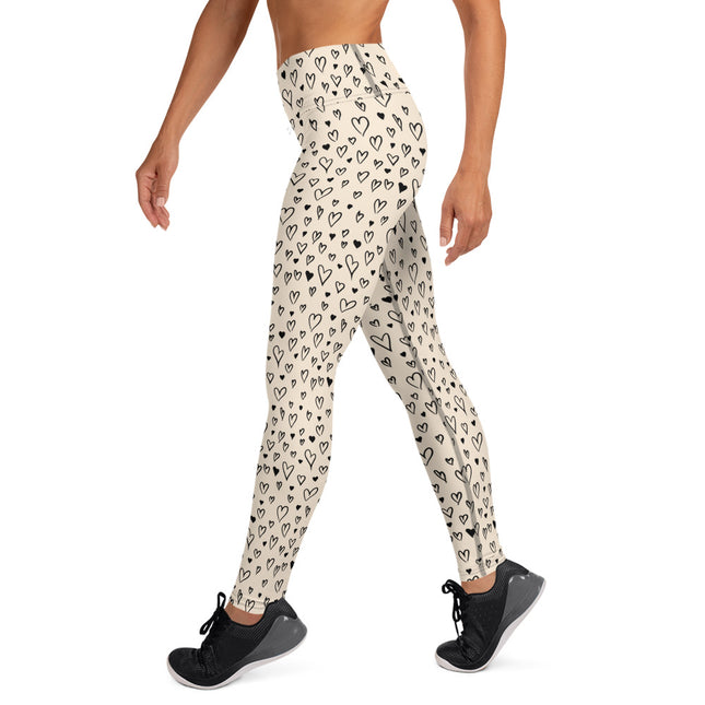 Desert Grunge Heart High-Waisted Leggings