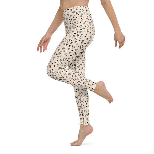 Desert Grunge Heart High-Waisted Leggings