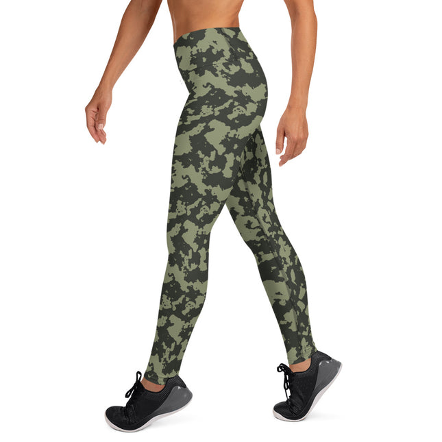 Green Fusion Grunge High-Waisted Leggings