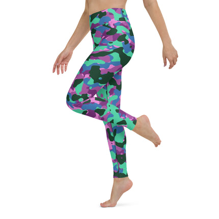 Leggings de cintura alta con estampado de camuflaje Mystic Mint