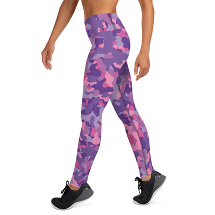 Leggings de cintura alta con estampado de camuflaje Plum Paradise 