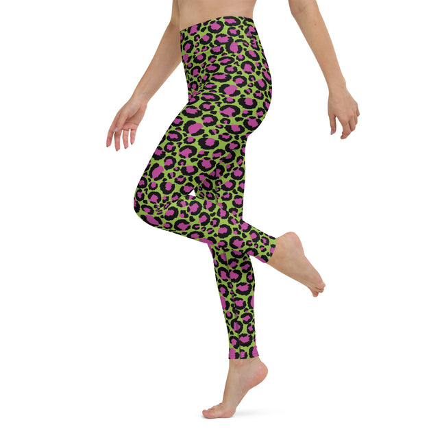 Lime Zest Leopard High-Waisted Leggings