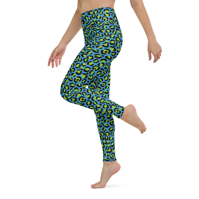 Neon Lagoon Leopard High-Waisted Leggings