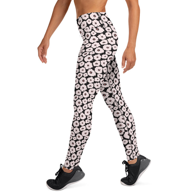 Noir Bloom High-Waisted Leggings