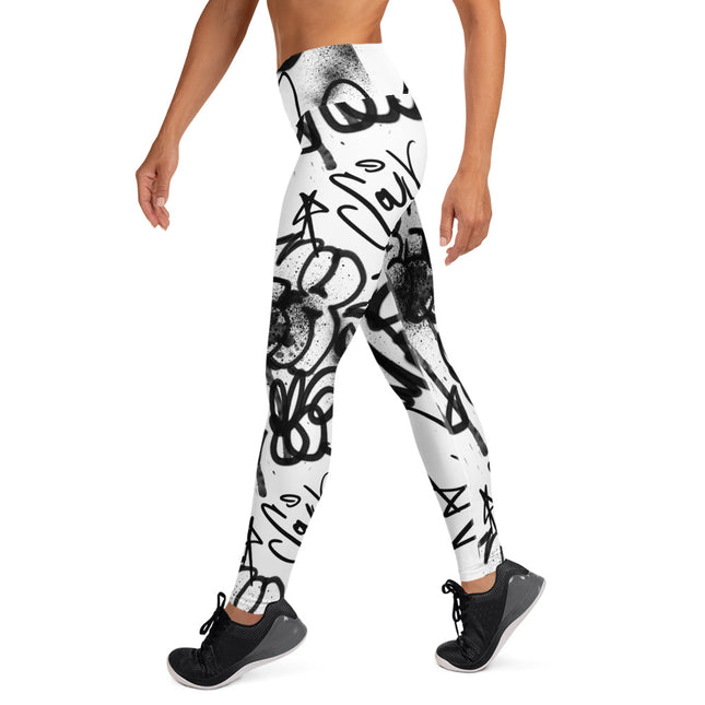 Urban Noir Graffiti High-Waisted Leggings