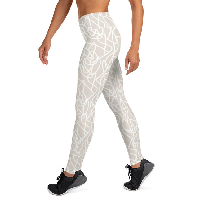 Ivory Doodle High-Waisted Leggings