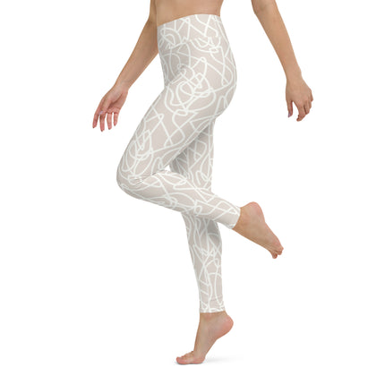 Ivory Doodle High-Waisted Leggings