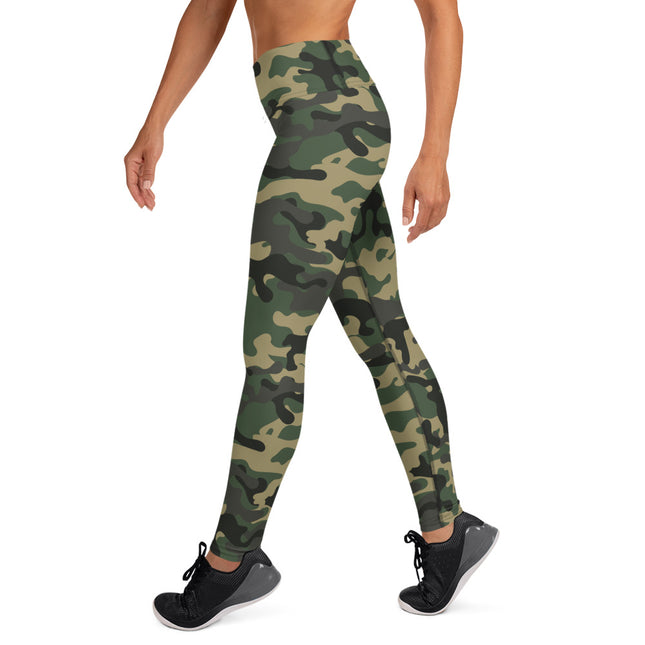 Leggings deportivos de cintura alta con diseño camuflado Jungle Jade