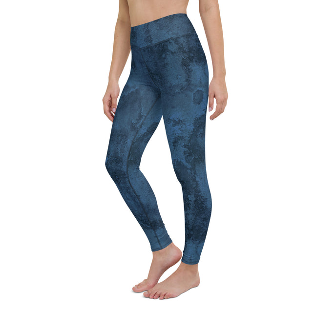 Navy Grunge High-Waisted Leggings