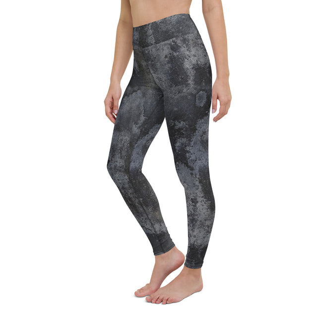 Charcoal Grunge High-Waisted Leggings