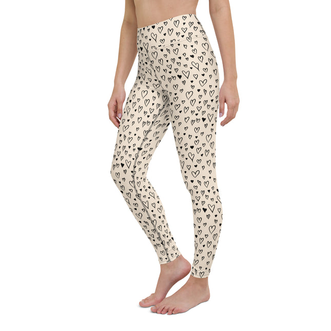 Desert Grunge Heart High-Waisted Leggings