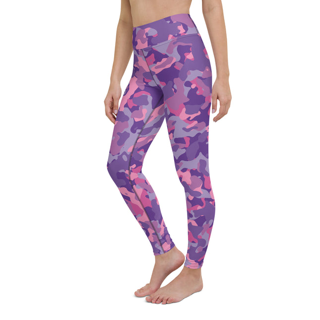 Leggings de cintura alta con estampado de camuflaje Plum Paradise 