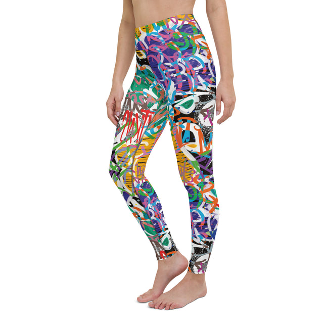 Kaleido Graffiti High-Waisted Leggings