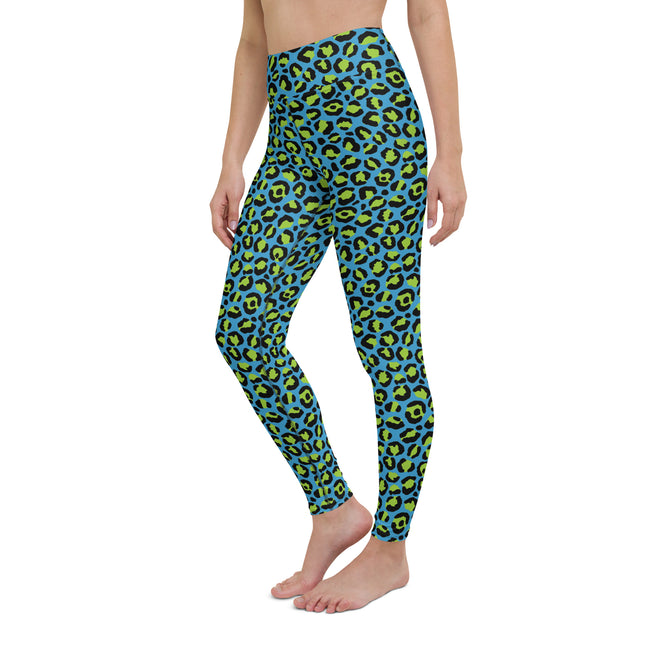 Neon Lagoon Leopard High-Waisted Leggings