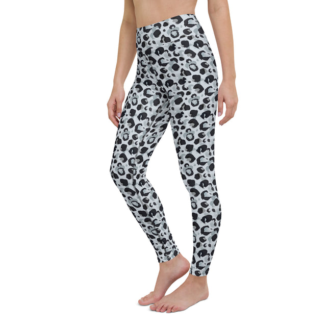 Snow Bloom Leopard High-Waisted Leggings