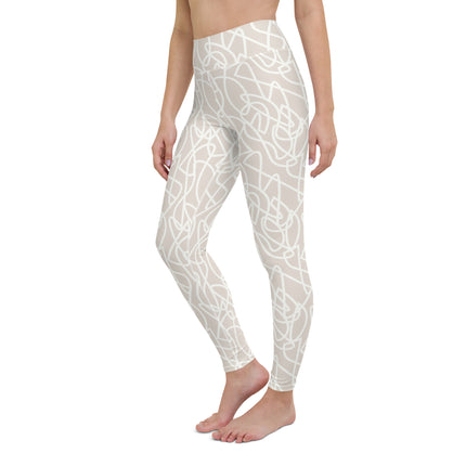 Ivory Doodle High-Waisted Leggings