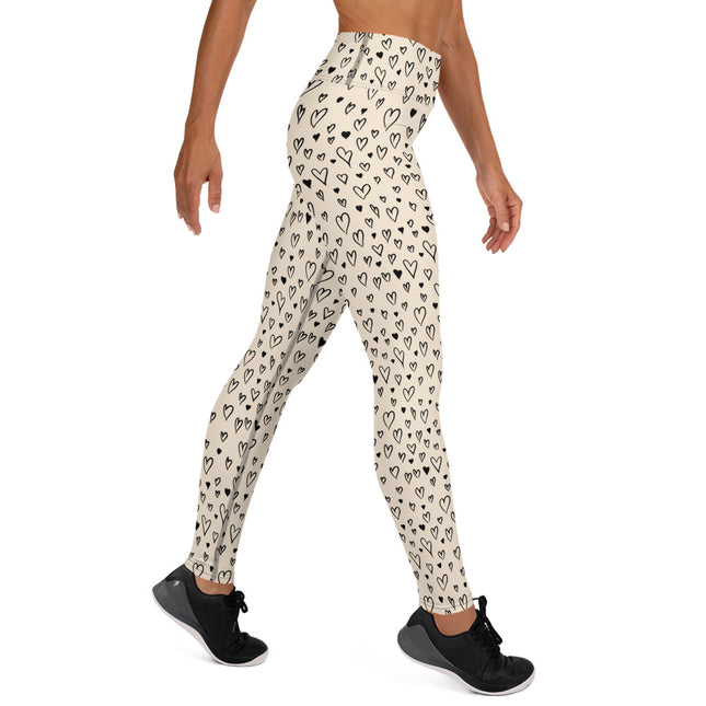 Desert Grunge Heart High-Waisted Leggings