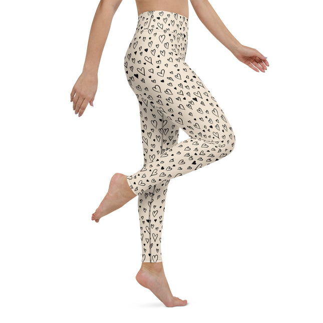 Desert Grunge Heart High-Waisted Leggings